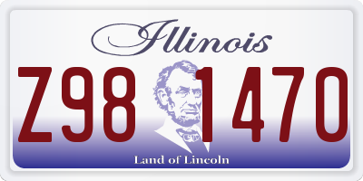 IL license plate Z981470