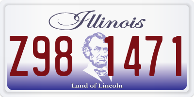 IL license plate Z981471