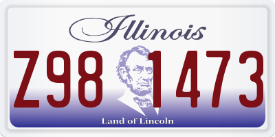 IL license plate Z981473