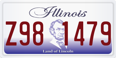 IL license plate Z981479