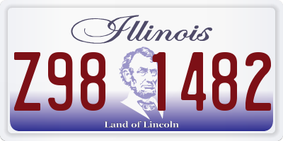 IL license plate Z981482