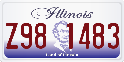 IL license plate Z981483