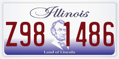 IL license plate Z981486