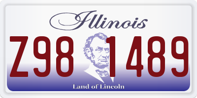 IL license plate Z981489