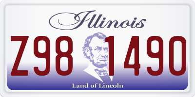 IL license plate Z981490