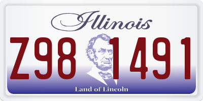 IL license plate Z981491