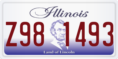 IL license plate Z981493