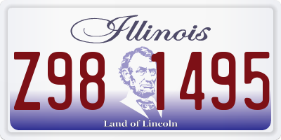 IL license plate Z981495