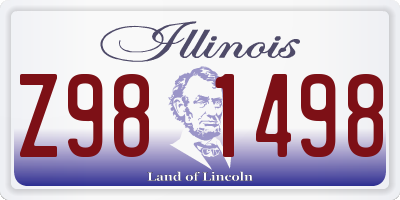 IL license plate Z981498