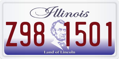 IL license plate Z981501