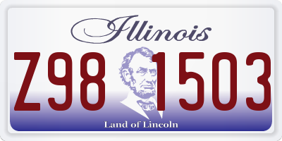 IL license plate Z981503