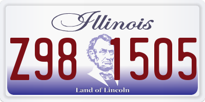 IL license plate Z981505