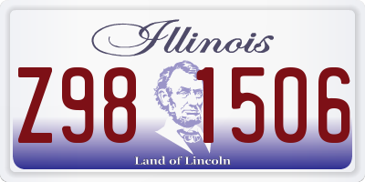 IL license plate Z981506