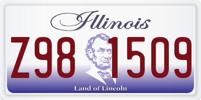 IL license plate Z981509