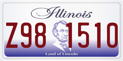 IL license plate Z981510