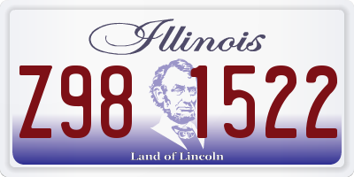 IL license plate Z981522