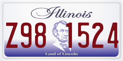 IL license plate Z981524