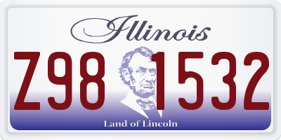IL license plate Z981532