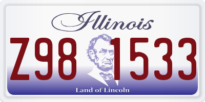 IL license plate Z981533