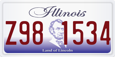 IL license plate Z981534