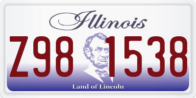 IL license plate Z981538