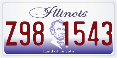 IL license plate Z981543