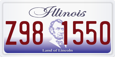 IL license plate Z981550