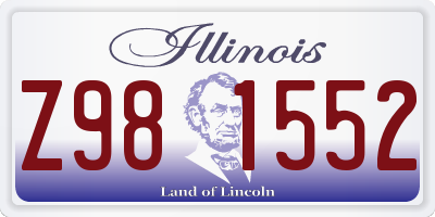 IL license plate Z981552