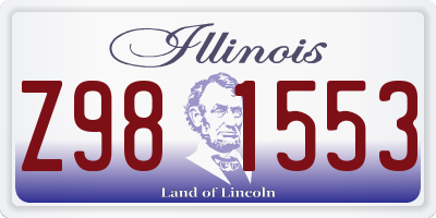 IL license plate Z981553