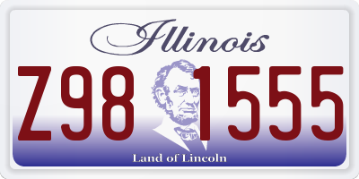 IL license plate Z981555