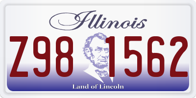 IL license plate Z981562