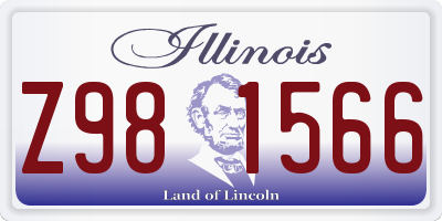 IL license plate Z981566