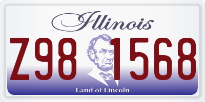 IL license plate Z981568