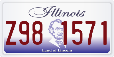IL license plate Z981571