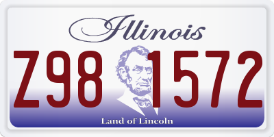 IL license plate Z981572