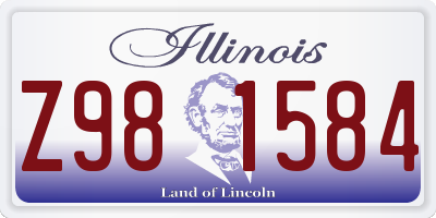 IL license plate Z981584