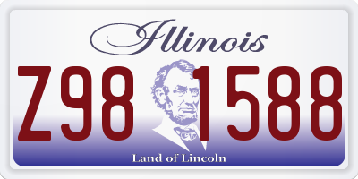 IL license plate Z981588