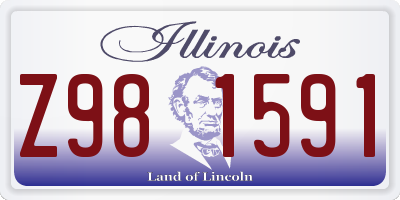 IL license plate Z981591