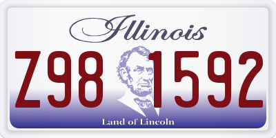 IL license plate Z981592
