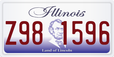 IL license plate Z981596