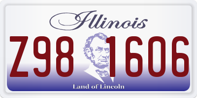 IL license plate Z981606
