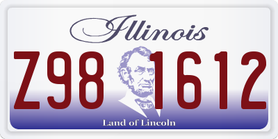 IL license plate Z981612