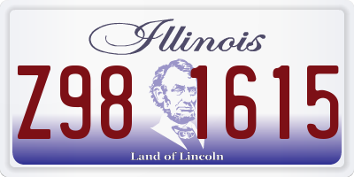 IL license plate Z981615
