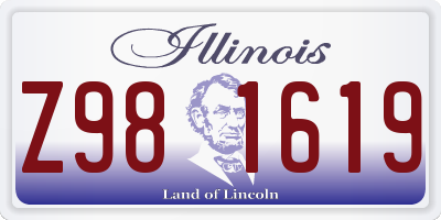 IL license plate Z981619