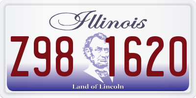 IL license plate Z981620