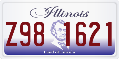 IL license plate Z981621