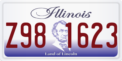 IL license plate Z981623