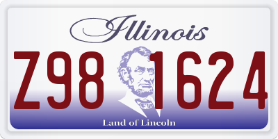 IL license plate Z981624