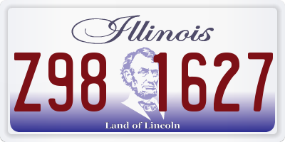 IL license plate Z981627