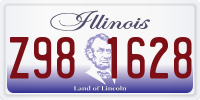 IL license plate Z981628